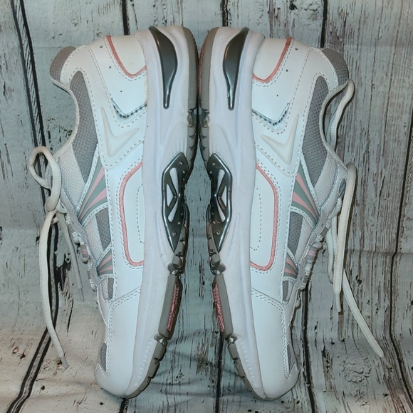 Vionic Walker Classic Sneakers Womens 8.5  White/Pink Leather Lace Up Low Top - Picture 5 of 7